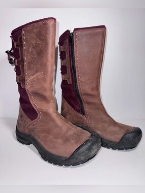 KEEN 'Winthrop' Brown Keen Dry Tall Boots Women’s Riding Boot Size 6.5 Pre Owned